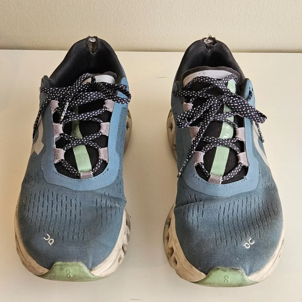 On Cloudmonster Running Shoes Women 9.5‎ Blue Dust Vapor CloudTec
